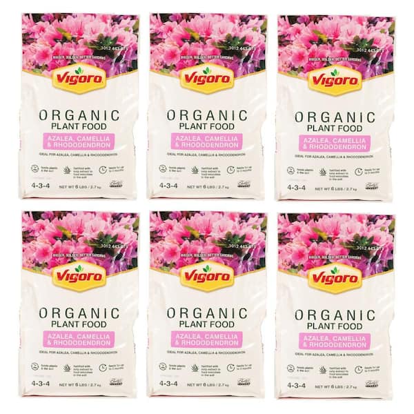 6 lb. Organic Azalea, Camellia, and Rhododendron Plant Food 4-3-4 (6-Pack)