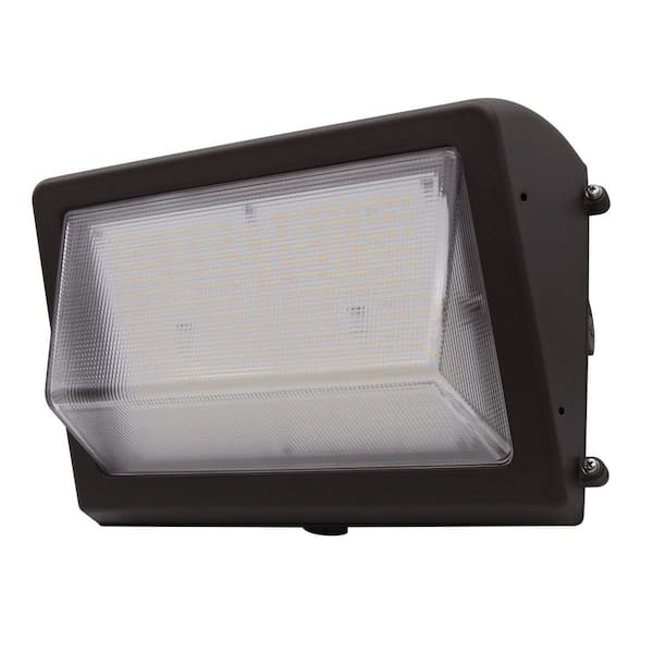 900-Watt Equivalence 18000 Lumens Bronze Integrated LED Commercial Security Flood Light Wall Pack