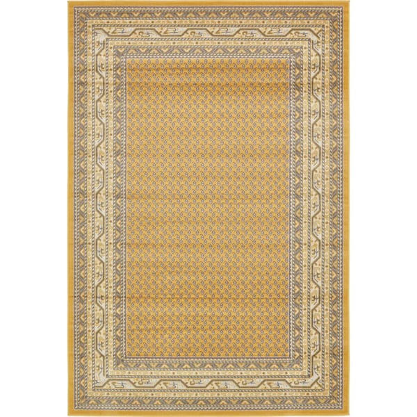 Unique Loom Williamsburg Allover Yellow 6' 0 x 9' 0 Area Rug