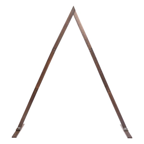 YIYIBYUS 98.5 in. x 82.7 in. Wooden Wedding Arch Triangle Backdrop Stand Frame Arbor
