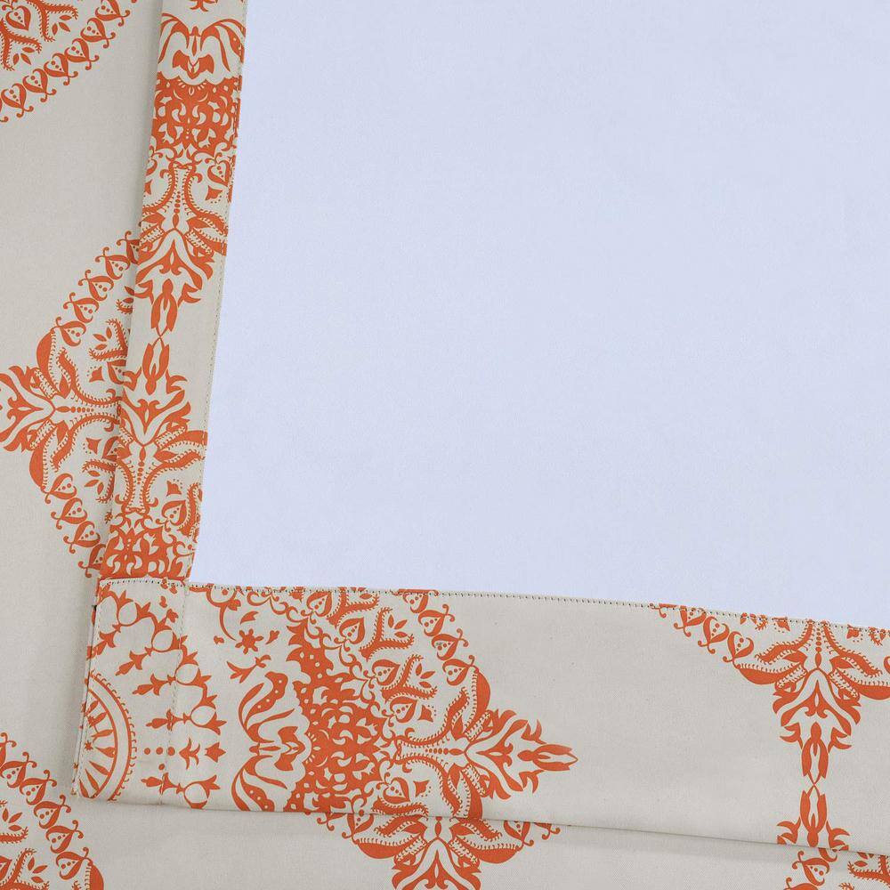 Henna Polyester Blackout 96" Window Curtain Panel