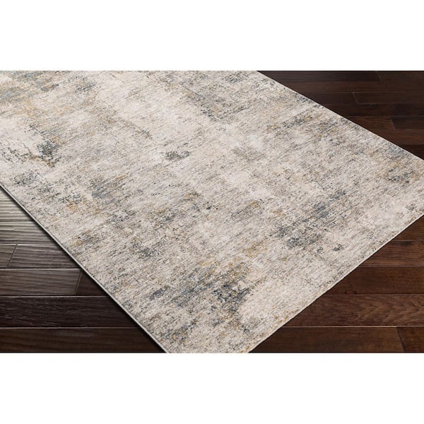 Cardiff Mustard Modern Abstract 9 ft. x 12 ft. Area Rug