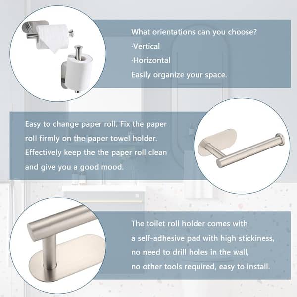 Wall-Mount Single Post Toilet Paper Holder in Brushed Nickel