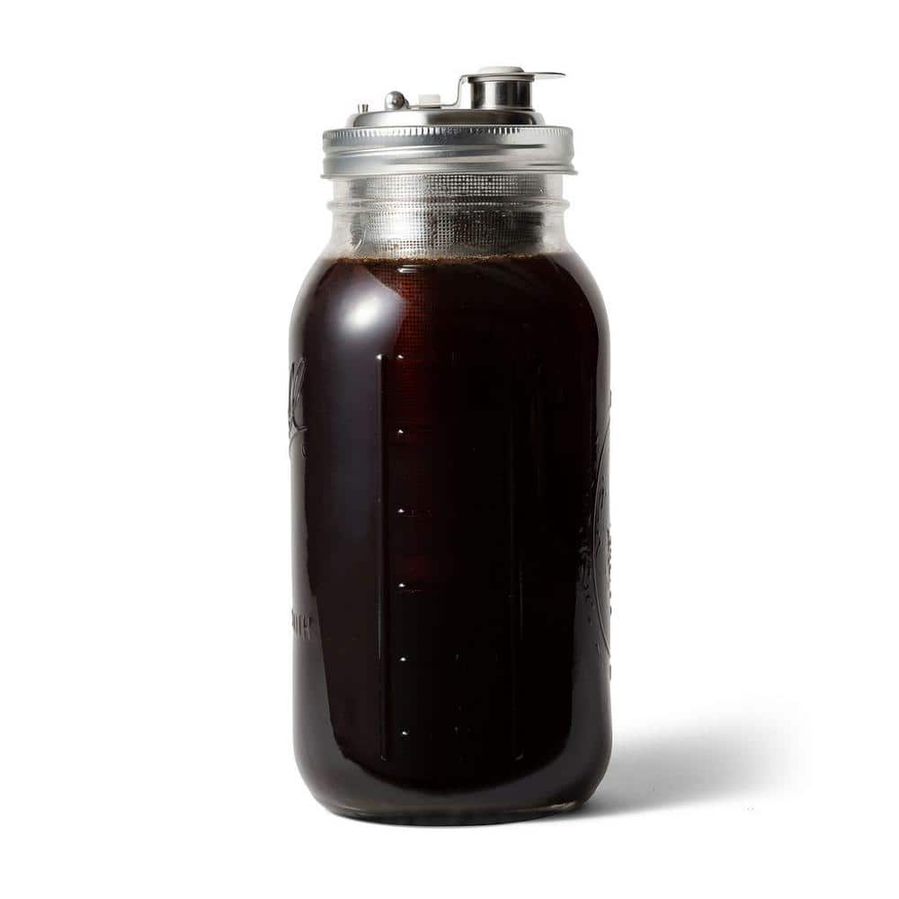 Stainless Steel Cold Brew Coffee and Tea Infuser Lid for Wide Mouth Mason Jars