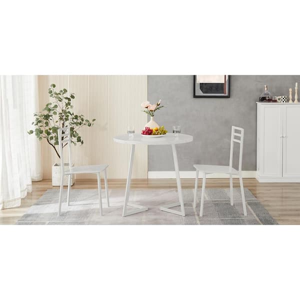 Have a question about VECELO 3-Piece Dining Table Set, White