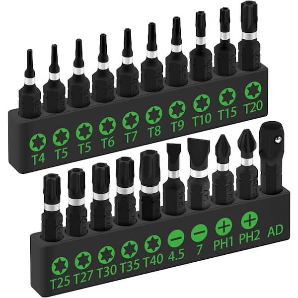MYWISH Tamper Resistant Star Bit Set, Torx Bit Set, Impact Grade Security Torx Bit Set, Steel Driving Bit Set (20-Piece)