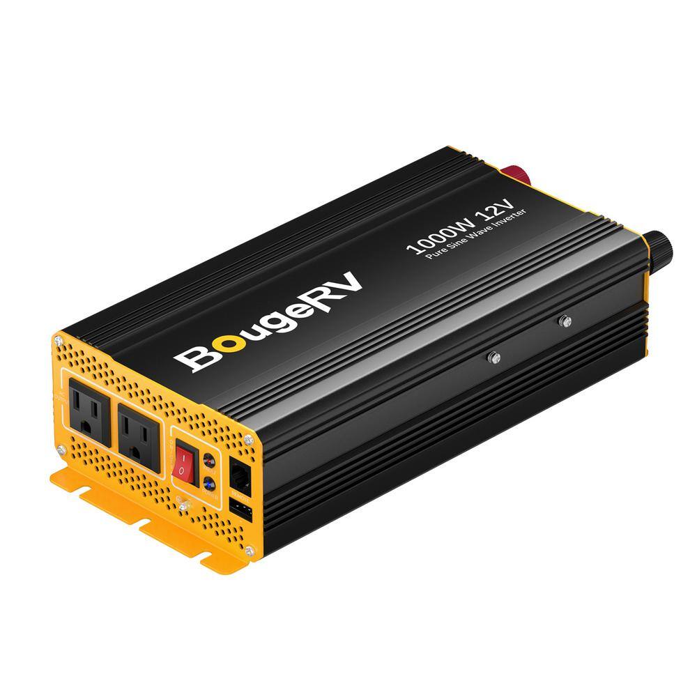 1000-Watt Pure Sine Wave Inverter, Fully 1000-Watt Output, Built-in Bluetoo