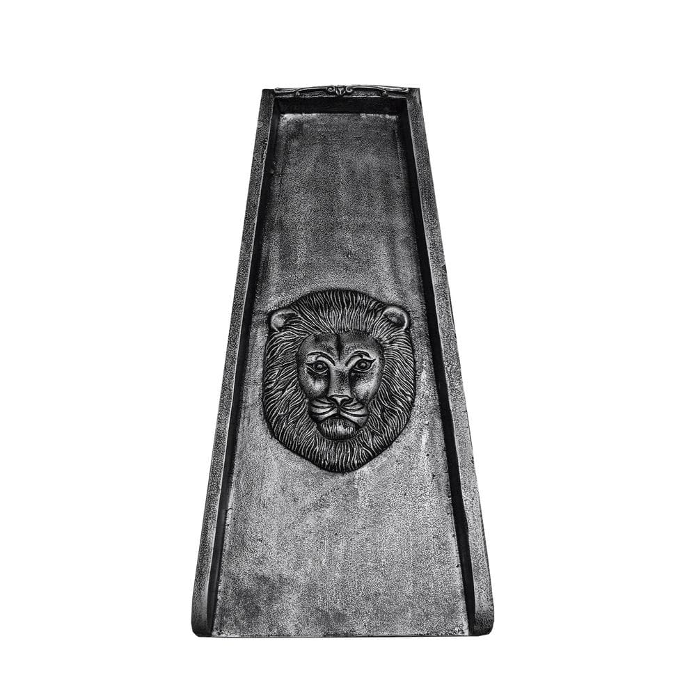 Oakland Living Silver Lion Cast Aluminum Downspout Gutter 24 in. Splash Block