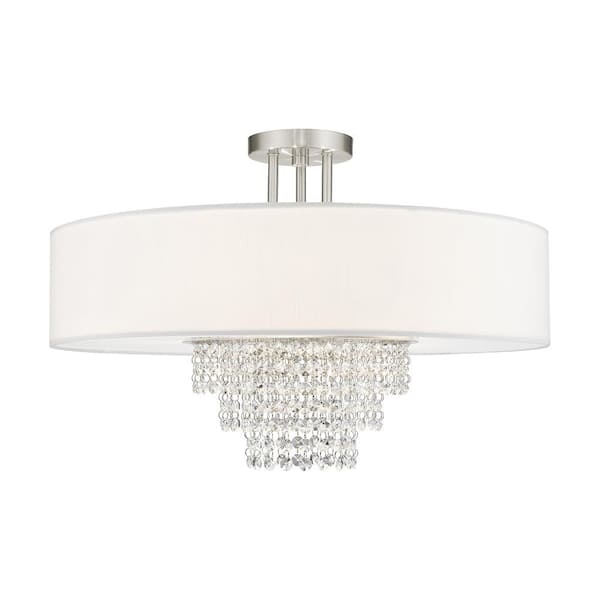 Carlisle 5 Light Brushed Nickel Semi Flush Mount