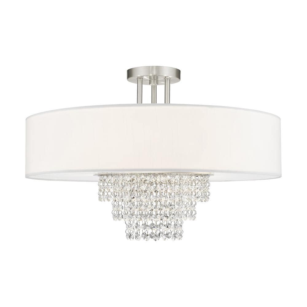 Carlisle 5 Light Brushed Nickel Semi Flush Mount