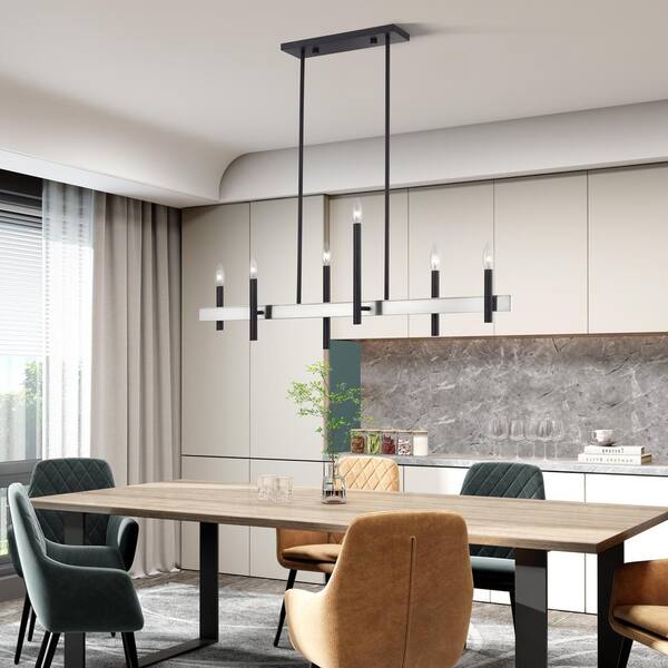 流木ライト　D+L NO.036 Livex Lighting Denmark 6-Light Black with Brushed Nickel Accents