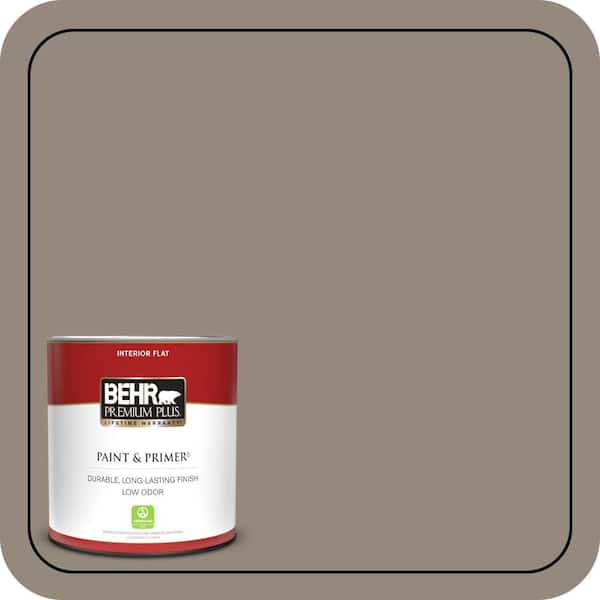 BEHR PREMIUM PLUS 1 qt. #MQ2-57 Art District Flat Low Odor Interior Paint & Primer