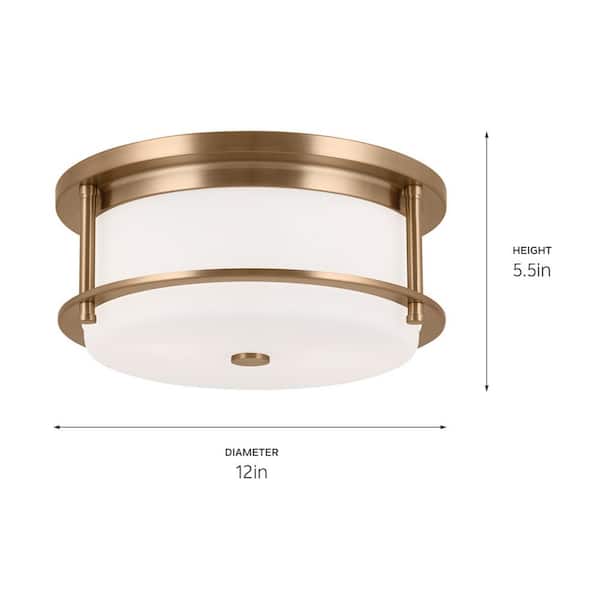 KICHLER Brit 12 in. 2-Light Champagne Bronze Industrial KICHLER Brit 12 in. 2-Light Champagne Bronze Industrial