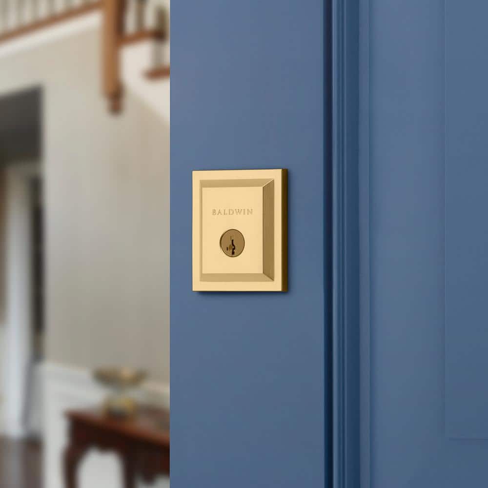 Prestige Satin Brass Low Profile Single Cylinder Deadbolt