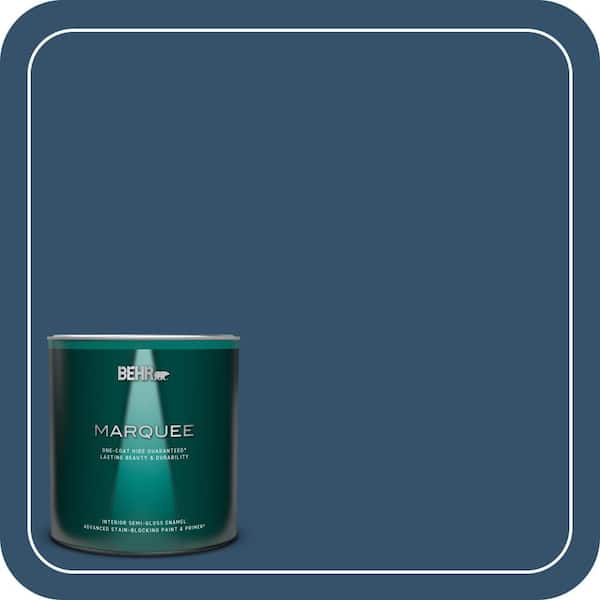 BEHR MARQUEE 1 qt. #MQ5-58 Velvet Rope One-Coat Hide Semi-Gloss Enamel Interior Paint & Primer
