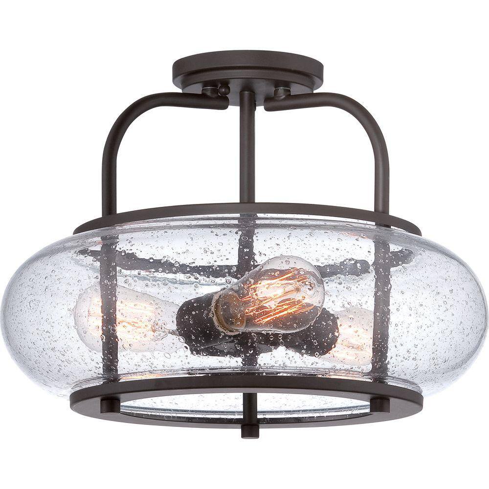 Trilogy 3-Light Bronze Semi-Flush Mount Light price history on PriceWatchPro