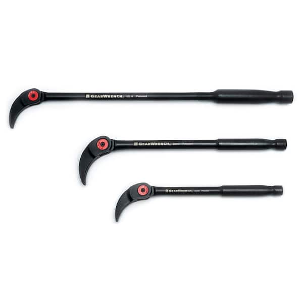 GEARWRENCH 8 in., 10 in., and 16 in. Indexing Head Pry Bar Set (3-Piece)