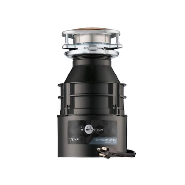InSinkErator Badger 500 W/C 1/2 HP Continuous Feed Kitchen Garbage Disposal with Power Cord, Standard Series