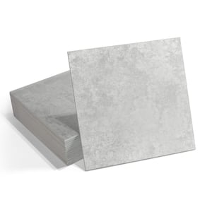 Gray 12 MIL x 9 in. W x 9 in. L Peel and Stick Backsplash Waterproof Vinyl Tile Flooring (9.12 sq. ft./Case)