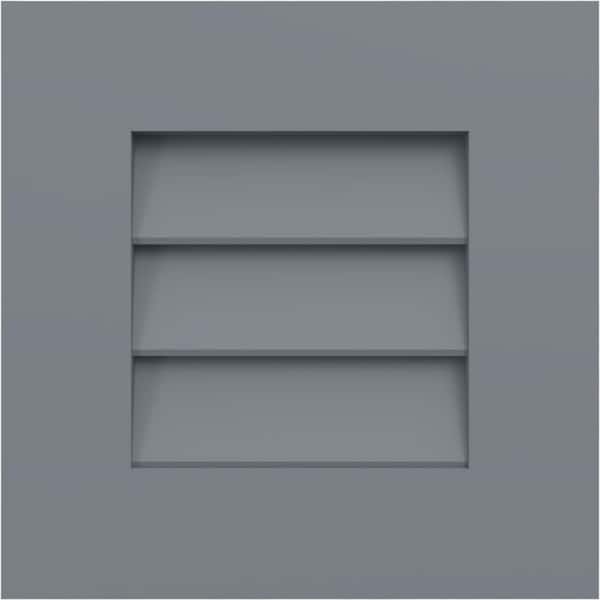 Ekena Millwork 12-in W x 12-in H True Fit PVC Louver Shutters Sample, Ocean Swell