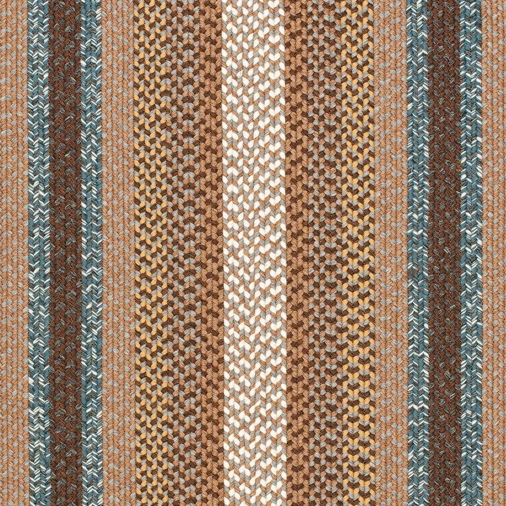Handwoven Brown and Multicolor Reversible Synthetic Area Rug 5' x 8'