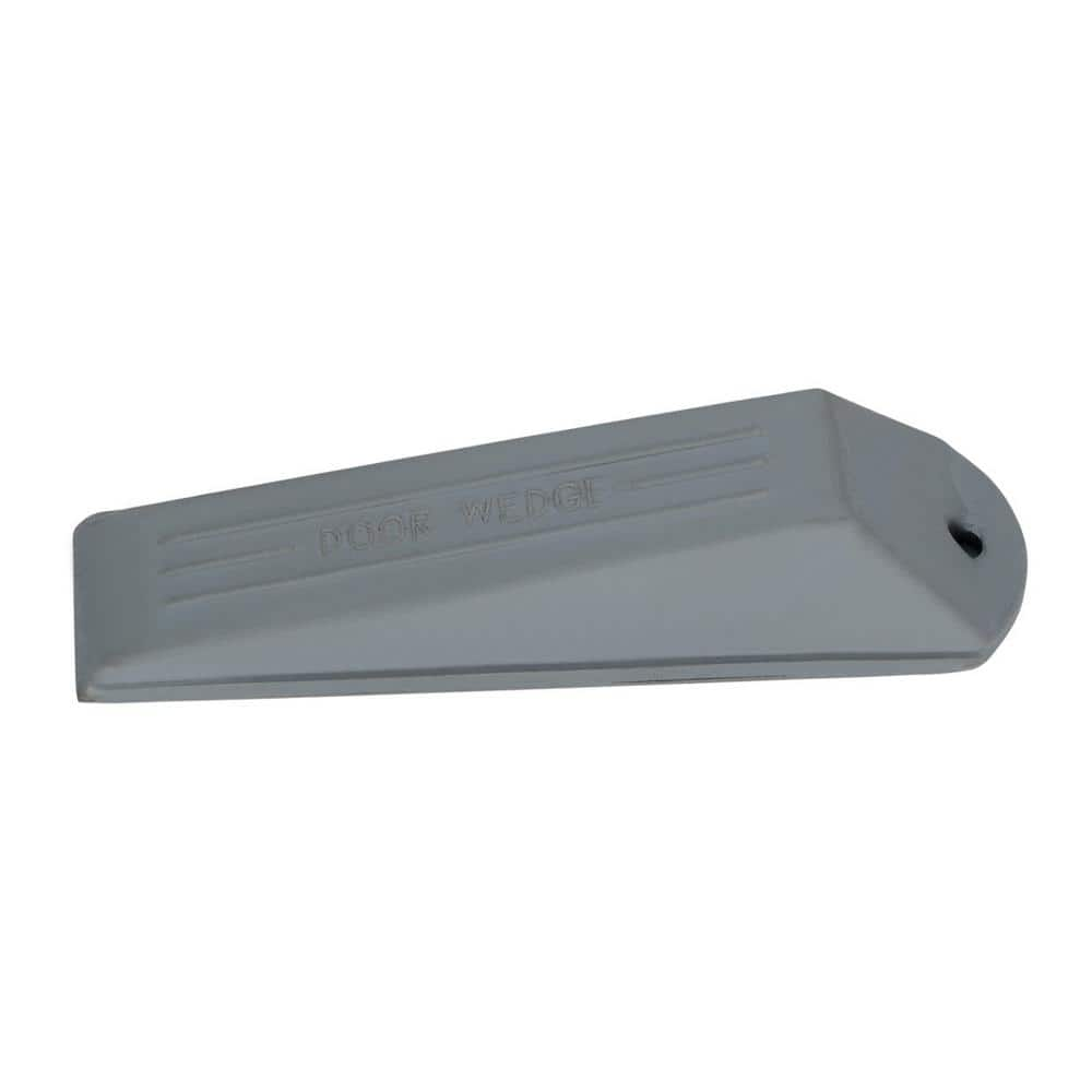 Grey Rubber Door Stop - 4 1/2L x 2 1/8W x 1 1/4H