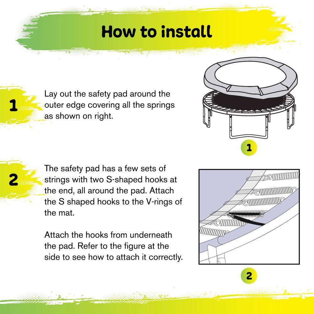 Blue 11-Foot Round Alloy Steel Trampoline Safety Pad