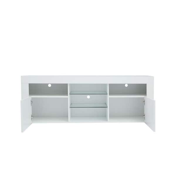 JASMODER 60.27 in. Gray TV Stand Fits TV's up to 70 in.