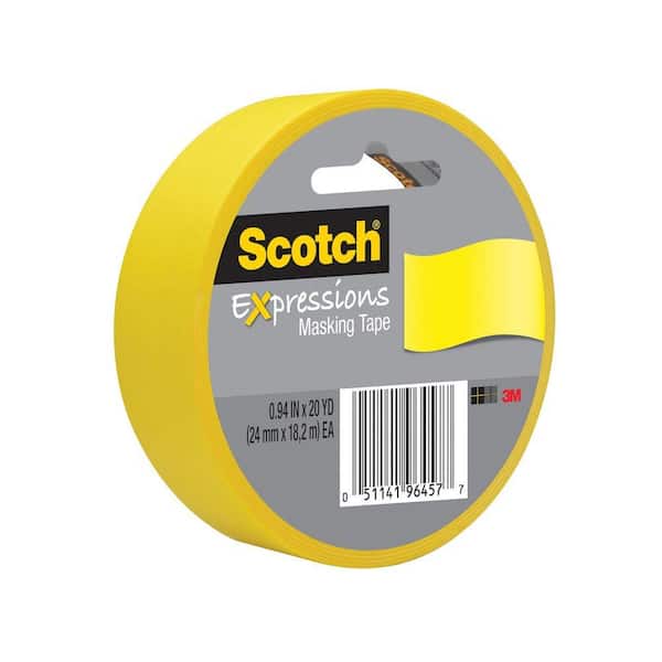 3M Scotch 0.94 in. x 20 yds. Primary Yellow Expressions Masking Tape (Case of 36)