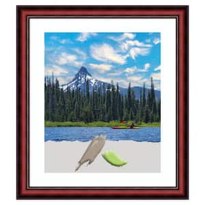 Rubino Cherry Scoop Wood Picture Frame Opening Size 20x24 in. (Matted To 16x20 in.)