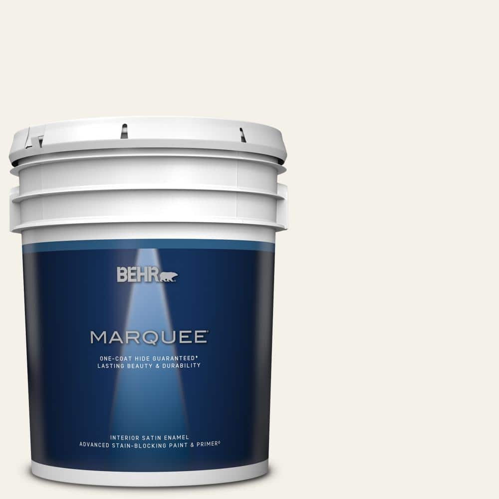BEHR MARQUEE 5 gal. WB200 Popped Corn Satin Enamel Interior Paint