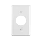 White 1-Gang Single Outlet Wall Plate (1-Pack)