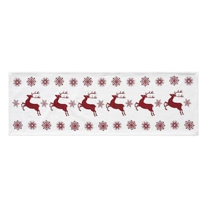 Star of Wonder 12 in. W x 36 in. L Khaki Tree Star Felt Table Runner