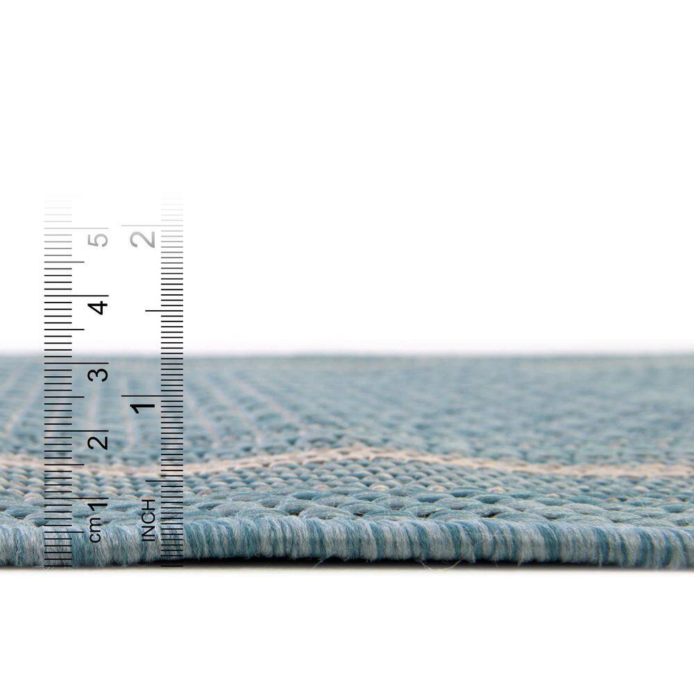 Aquamarine Outdoor Runner Rug - Easy Care & Stain Resistant