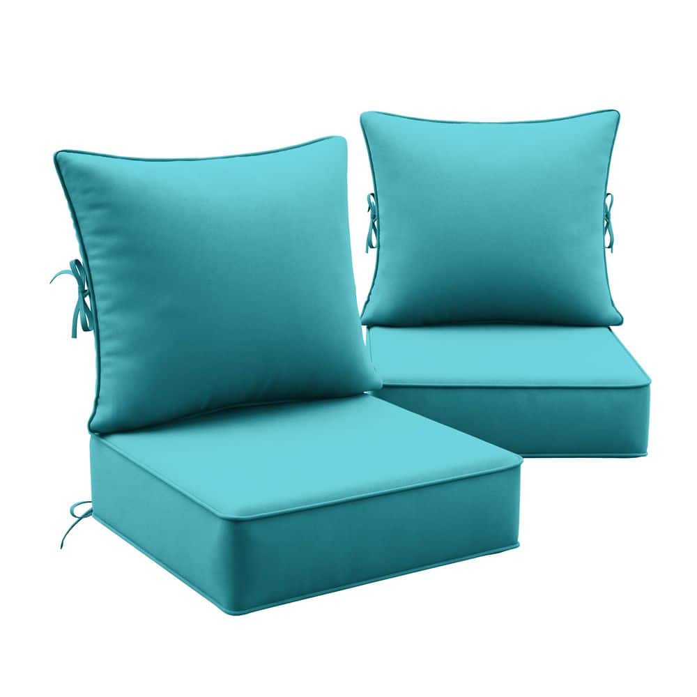 WNP 24 in. x 24 in. (Set of 2) Outdoor Chair Cushion Set Premium