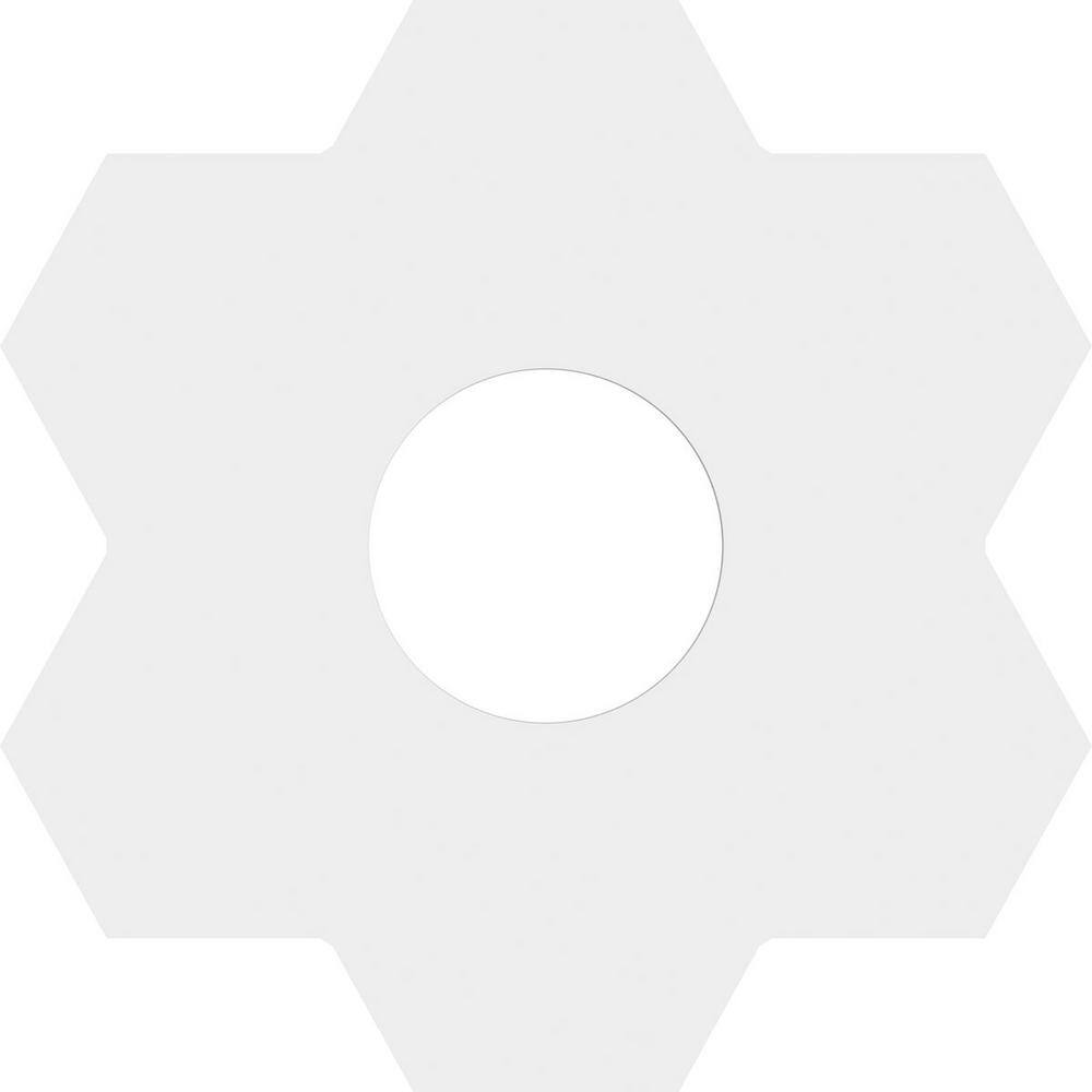 White PVC Contemporary Ceiling Medallion, 10-inch Diameter