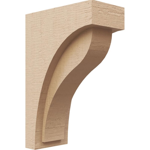 Ekena Millwork 5 in. x 15 in. x 10 in. Classic Helena Rough Cedar Woodgrain TimberThane Corbel, Primed Tan