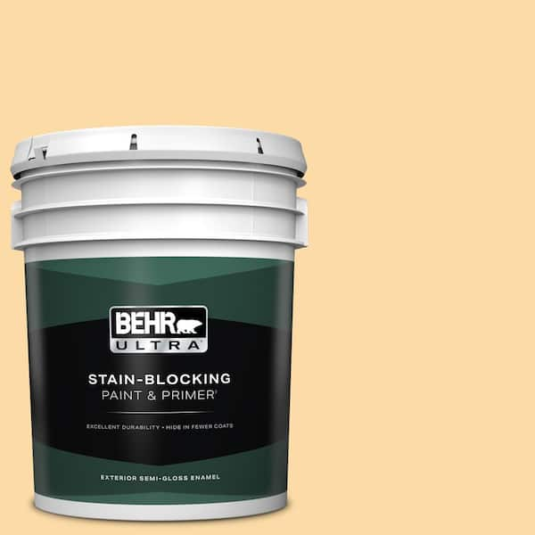 BEHR ULTRA 5 gal. #M290-3 Corn Stalk Semi-Gloss Enamel Exterior Paint & Primer