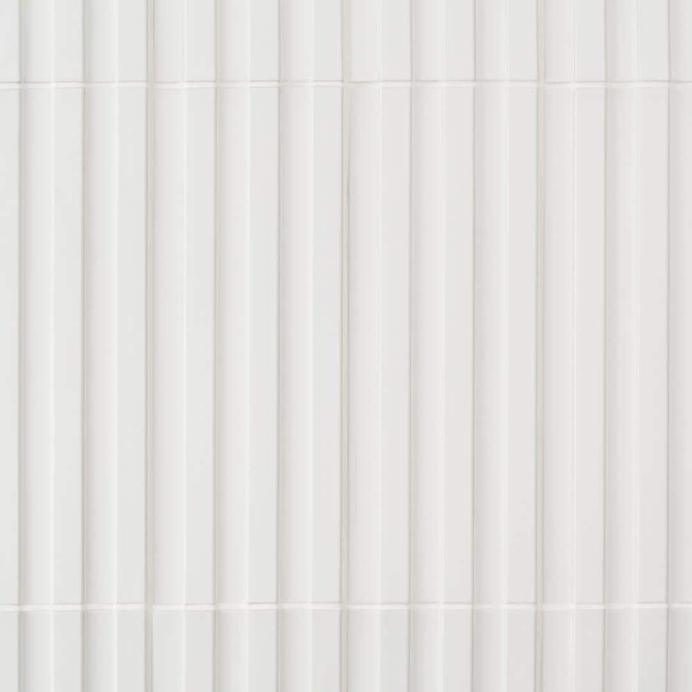 Veluto White Matte Porcelain 6x18 Wall Tile