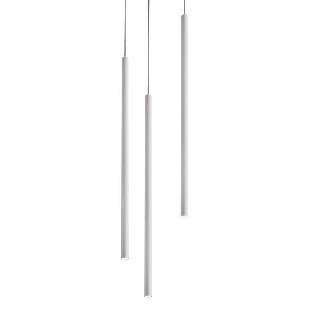 White Aluminum 3-Light LED Pendant