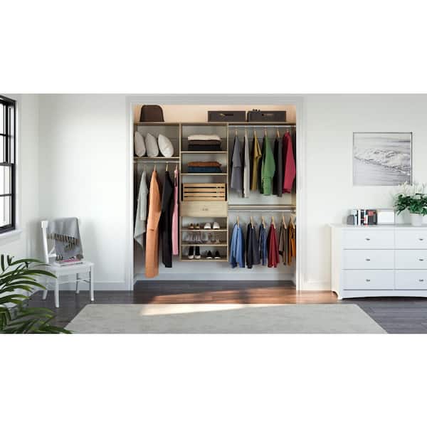 14 in. W D x 84 in. W x 72 in. H Harvest Grain Perfect Fit Wood Closet System