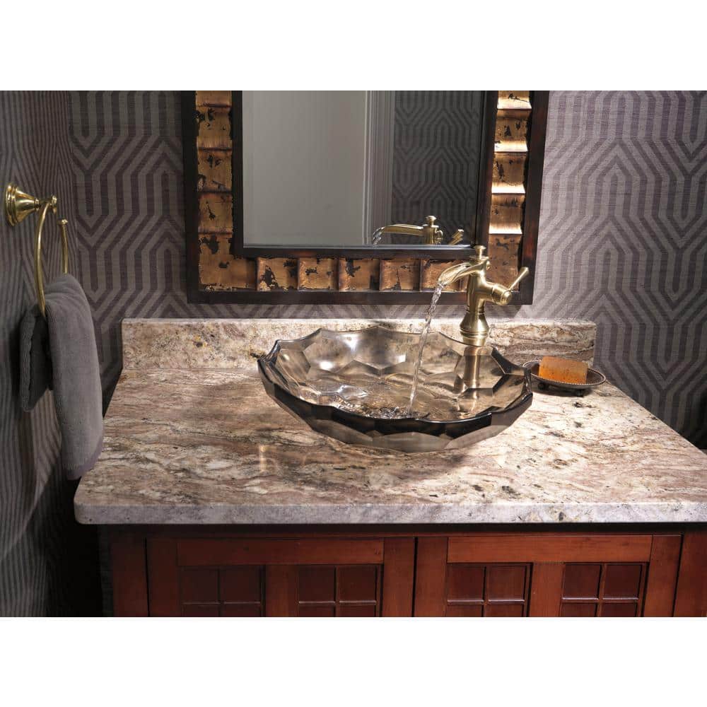 Elegant Single Hole Vessel Bathroom Faucet in Champagne Bronze