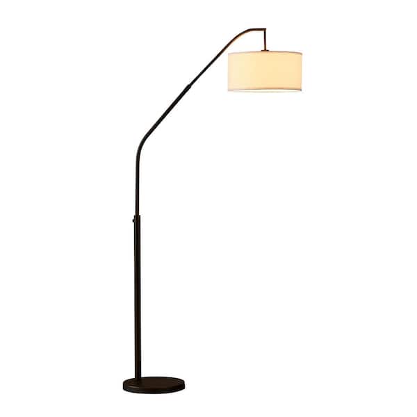 ARTIVA Ariana 80 in. Extendable LED Oil Rubbed Bronze Arched Floor Lamp