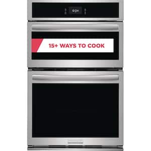 27 in. Electric Built-In Wall Oven and Microwave Combination with Total Convection in Smudge-Proof Stainless Steel
