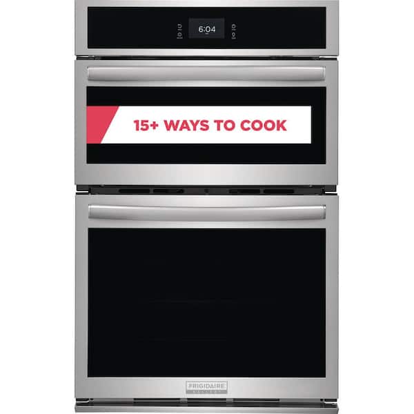 Frigidaire Gallery 27 in. Electric Built-In Wall Oven and Microwave Combination w/ Total Convection in Smudge-Proof Stainless Steel