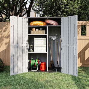 4.3 ft. W x 2.4 ft. D Plastic Shed with Double Door (9.5 sq. ft.)