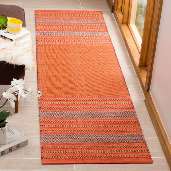 Montauk Orange/Red 2 ft. x 8 ft. Striped Runner Rug