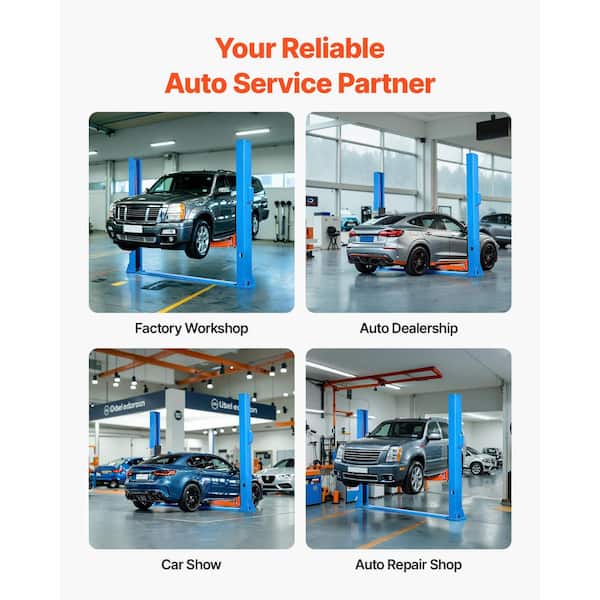 Symmetric 2 Post Car Lift 12000 lb. Capacity, 220V 2.95 HP Motor, Auto Hoist for Sedan/SUV/Pickup, 74.8 in. H, Garage