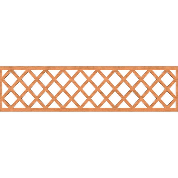 Ekena Millwork Manchester Fretwork 0.25 in. D x 47 in. W x 12 in. L Cherry Wood Panel Moulding
