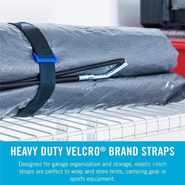 VELCRO Brand Heavy Duty Hold Down Strips Black Pack Of 6 Sets